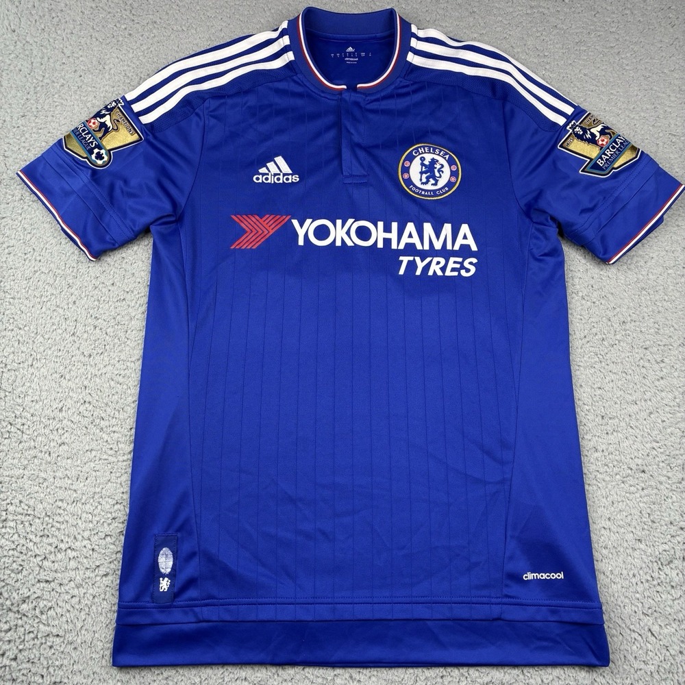 Adidas Chelsea 2015/16 Home Soccer Jersey #10 Eden Hazard Men's Small AH5104